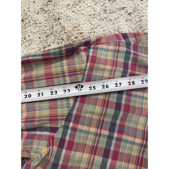 Brooks Brothers Plaid Shirt Mens Sz XL Button Up Long Sleeve Multi Color Red - Picture 10 of 12